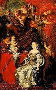 unknow artist Detail of an allegorical painting of the Duchess of Savoy with her son the future Vittorio Amedeo II France oil painting artist
